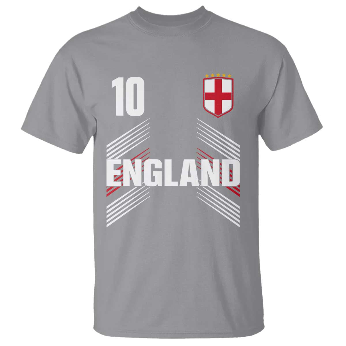 England Soccer Sports Graphic Number 10 Jersey Style T Shirt Proud St George Cross Football Fans Game Day Pride