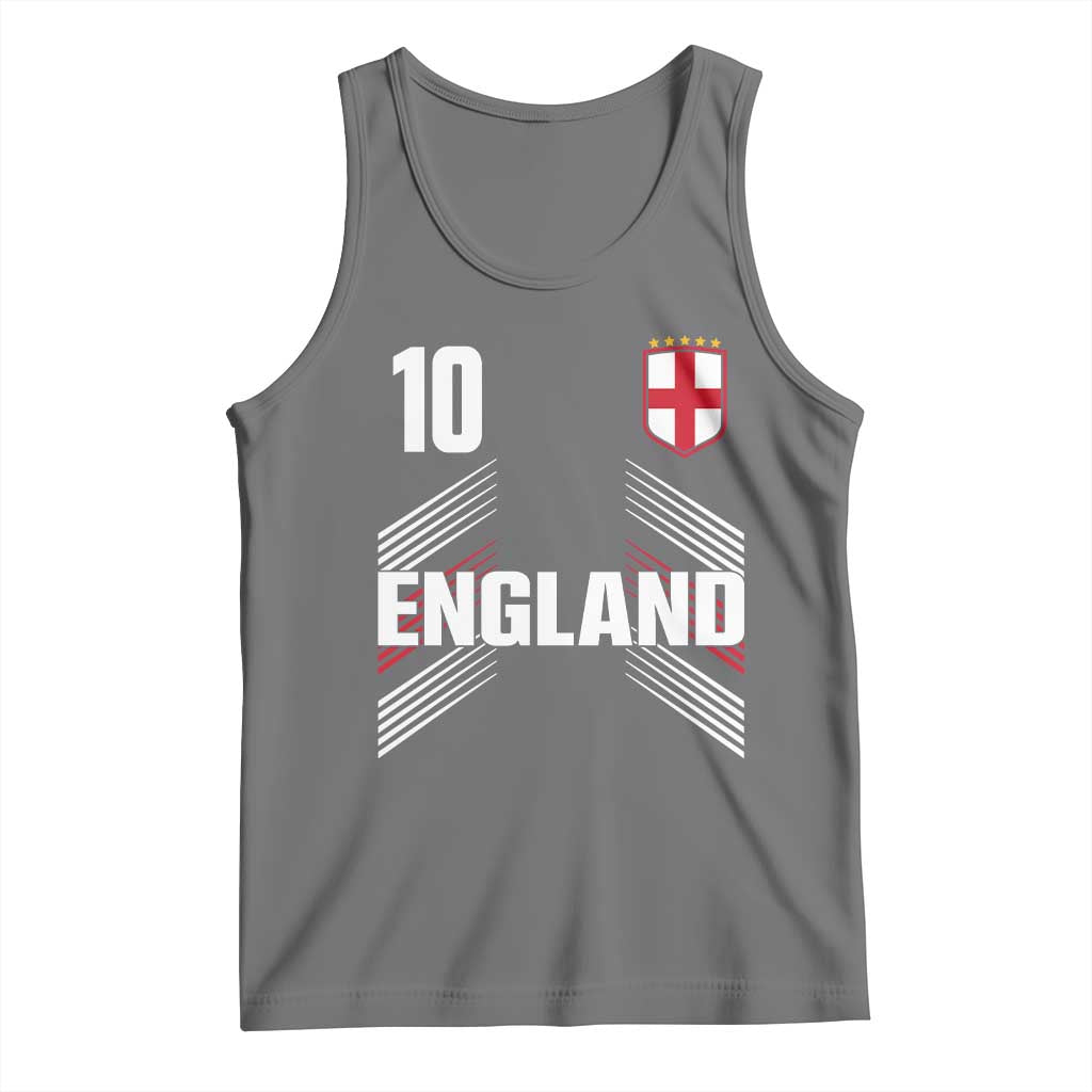 England Soccer Sports Graphic Number 10 Jersey Style Tank Top Proud St George Cross Football Fans Game Day Pride
