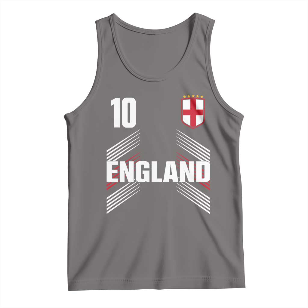 England Soccer Sports Graphic Number 10 Jersey Style Tank Top Proud St George Cross Football Fans Game Day Pride