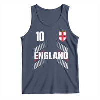 England Soccer Sports Graphic Number 10 Jersey Style Tank Top Proud St George Cross Football Fans Game Day Pride