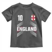 England Soccer Sports Graphic Number 10 Jersey Style Toddler T Shirt Proud St George Cross Football Fans Game Day Pride