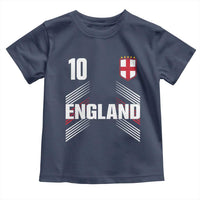 England Soccer Sports Graphic Number 10 Jersey Style Toddler T Shirt Proud St George Cross Football Fans Game Day Pride