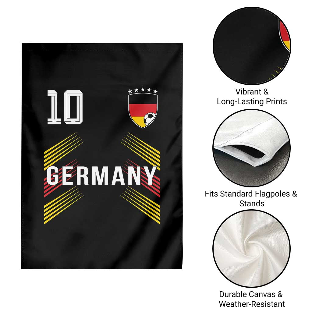 Germany Soccer Sports Graphic Number 10 Jersey Style Garden Flag Proud German Football Fans Game Day Pride
