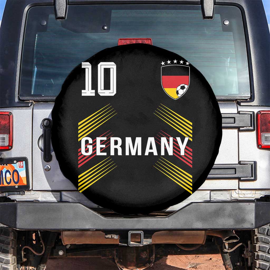 Germany Soccer Sports Graphic Number 10 Jersey Style Spare Tire Cover Proud German Football Fans Game Day Pride