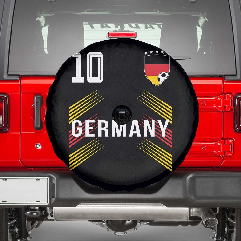 Germany Soccer Sports Graphic Number 10 Jersey Style Spare Tire Cover Proud German Football Fans Game Day Pride