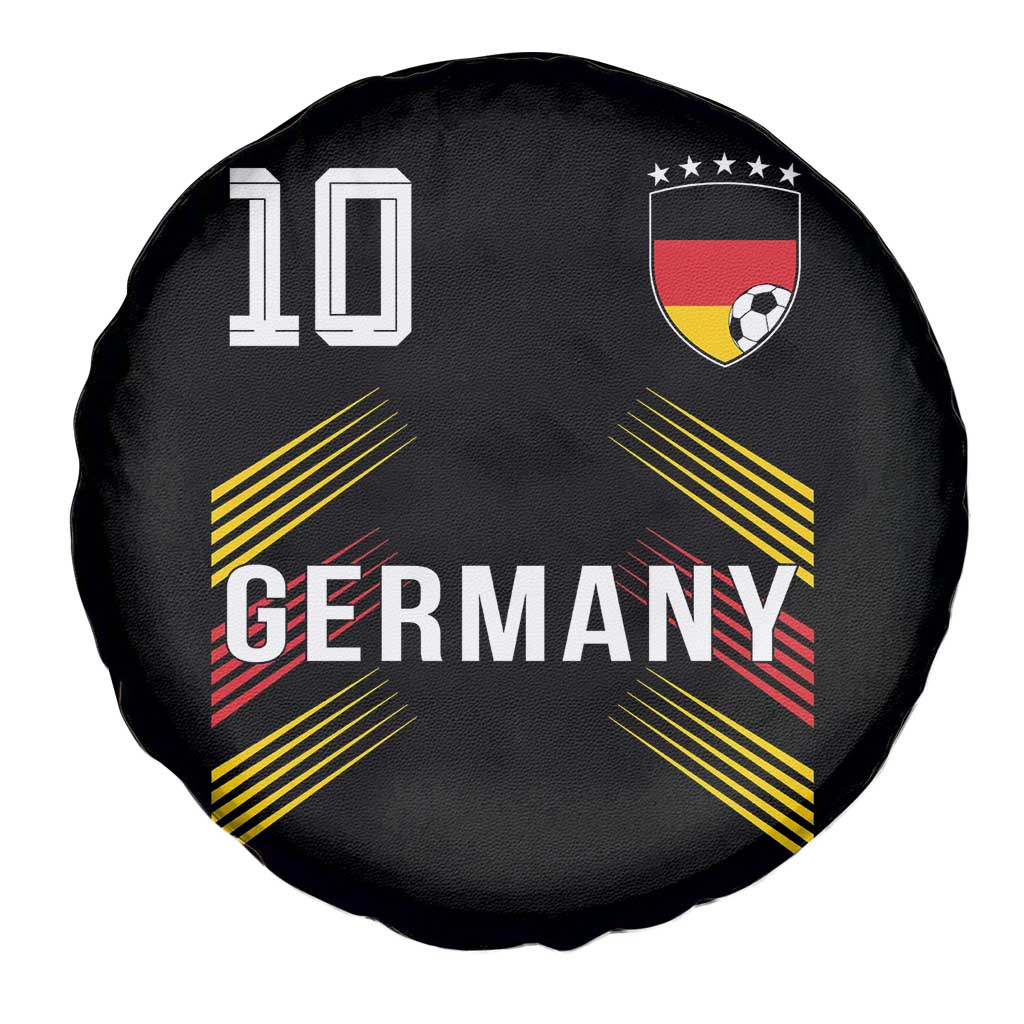 Germany Soccer Sports Graphic Number 10 Jersey Style Spare Tire Cover Proud German Football Fans Game Day Pride