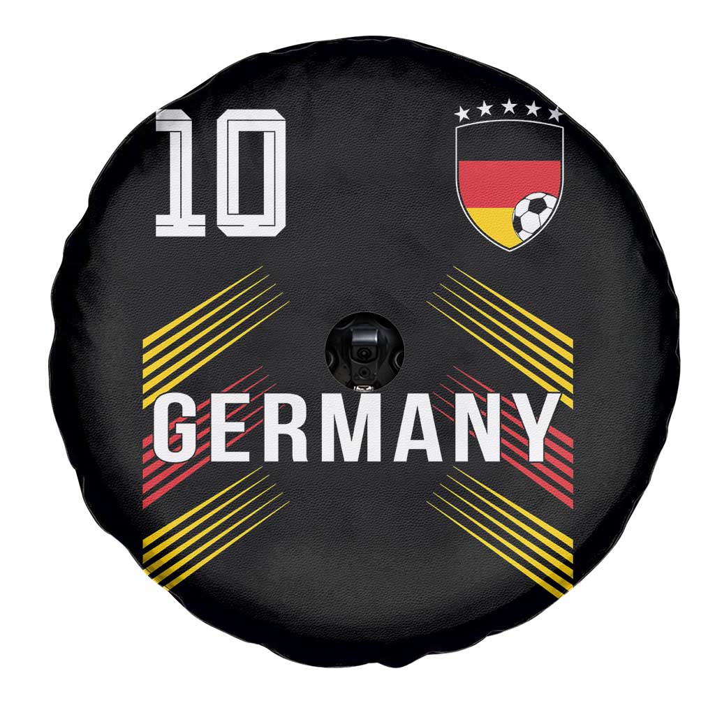 Germany Soccer Sports Graphic Number 10 Jersey Style Spare Tire Cover Proud German Football Fans Game Day Pride