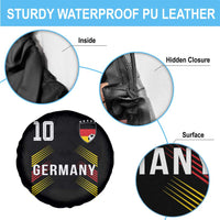 Germany Soccer Sports Graphic Number 10 Jersey Style Spare Tire Cover Proud German Football Fans Game Day Pride