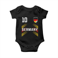 Germany Soccer Sports Graphic Number 10 Jersey Style Baby Onesie Proud German Football Fans Game Day Pride
