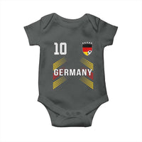 Germany Soccer Sports Graphic Number 10 Jersey Style Baby Onesie Proud German Football Fans Game Day Pride