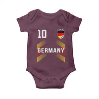 Germany Soccer Sports Graphic Number 10 Jersey Style Baby Onesie Proud German Football Fans Game Day Pride