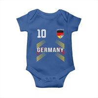 Germany Soccer Sports Graphic Number 10 Jersey Style Baby Onesie Proud German Football Fans Game Day Pride