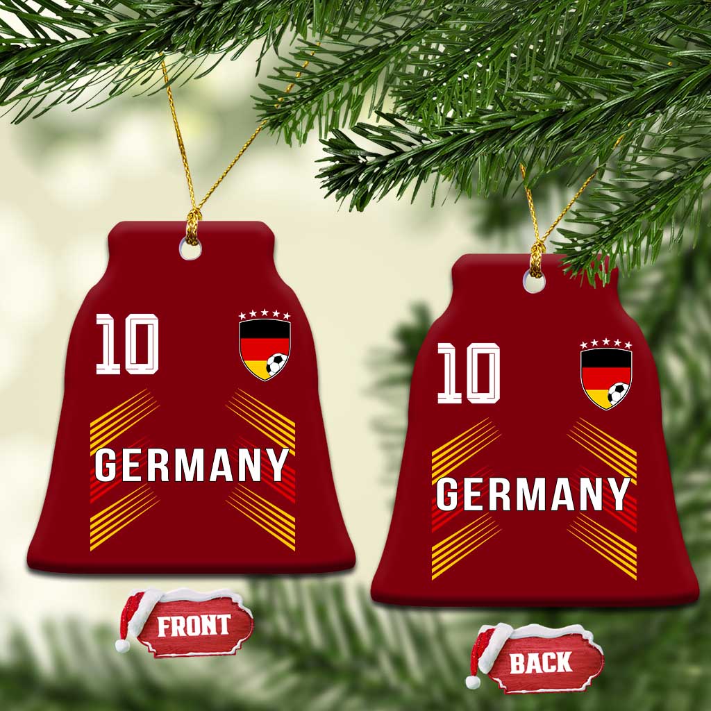 Germany Soccer Sports Graphic Number 10 Jersey Style Ceramic Ornament Proud German Football Fans Game Day Pride