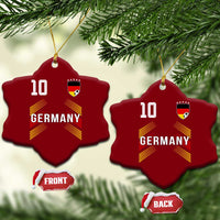 Germany Soccer Sports Graphic Number 10 Jersey Style Ceramic Ornament Proud German Football Fans Game Day Pride