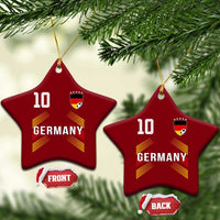 Germany Soccer Sports Graphic Number 10 Jersey Style Ceramic Ornament Proud German Football Fans Game Day Pride