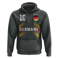 Germany Soccer Sports Graphic Number 10 Jersey Style Hoodie Proud German Football Fans Game Day Pride