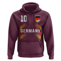 Germany Soccer Sports Graphic Number 10 Jersey Style Hoodie Proud German Football Fans Game Day Pride