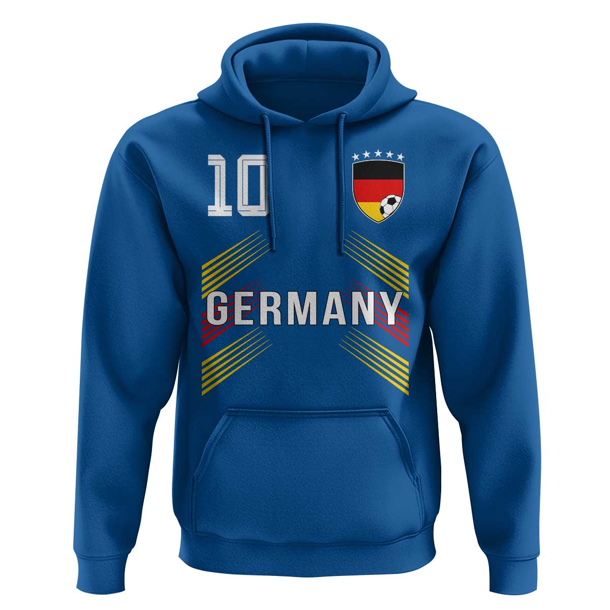 Germany Soccer Sports Graphic Number 10 Jersey Style Hoodie Proud German Football Fans Game Day Pride