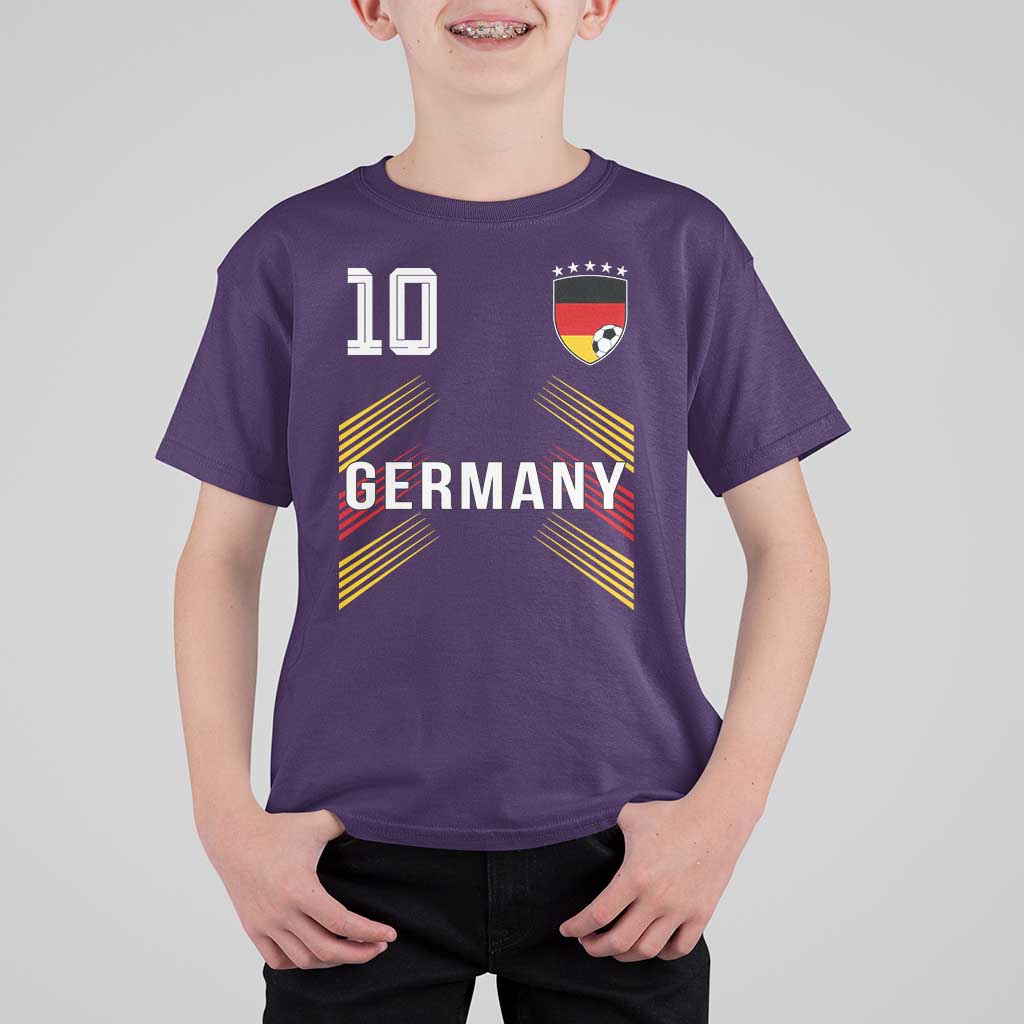 Germany Soccer Sports Graphic Number 10 Jersey Style T Shirt For Kid Proud German Football Fans Game Day Pride