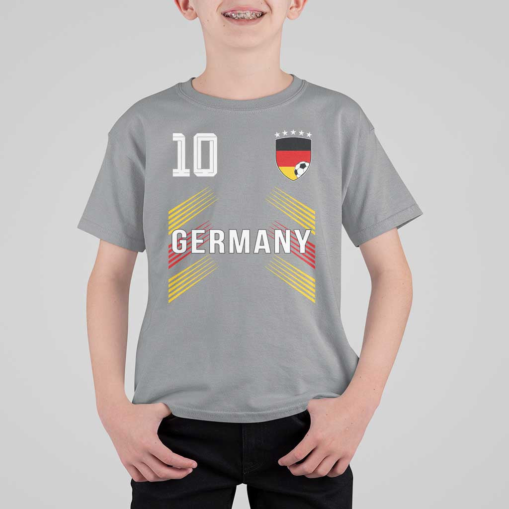 Germany Soccer Sports Graphic Number 10 Jersey Style T Shirt For Kid Proud German Football Fans Game Day Pride