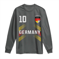 Germany Soccer Sports Graphic Number 10 Jersey Style Long Sleeve Shirt Proud German Football Fans Game Day Pride