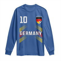 Germany Soccer Sports Graphic Number 10 Jersey Style Long Sleeve Shirt Proud German Football Fans Game Day Pride