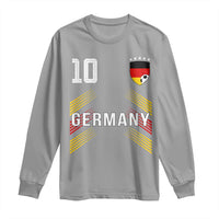 Germany Soccer Sports Graphic Number 10 Jersey Style Long Sleeve Shirt Proud German Football Fans Game Day Pride