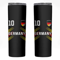 Germany Soccer Sports Graphic Number 10 Jersey Style Skinny Tumbler Proud German Football Fans Game Day Pride