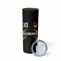 Germany Soccer Sports Graphic Number 10 Jersey Style Skinny Tumbler Proud German Football Fans Game Day Pride