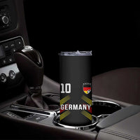 Germany Soccer Sports Graphic Number 10 Jersey Style Skinny Tumbler Proud German Football Fans Game Day Pride