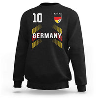 Germany Soccer Sports Graphic Number 10 Jersey Style Sweatshirt Proud German Football Fans Game Day Pride