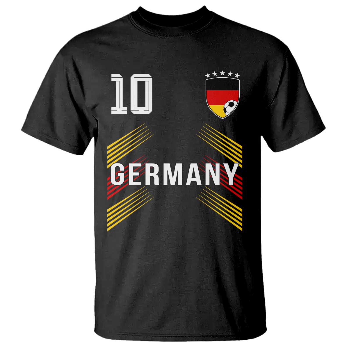 Germany Soccer Sports Graphic Number 10 Jersey Style T Shirt Proud German Football Fans Game Day Pride
