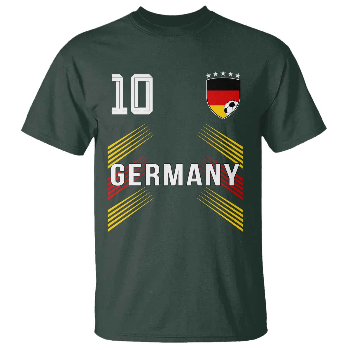 Germany Soccer Sports Graphic Number 10 Jersey Style T Shirt Proud German Football Fans Game Day Pride