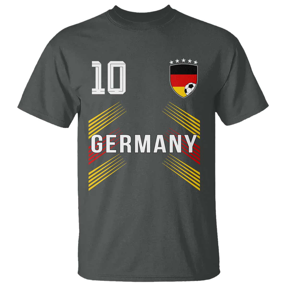 Germany Soccer Sports Graphic Number 10 Jersey Style T Shirt Proud German Football Fans Game Day Pride