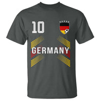 Germany Soccer Sports Graphic Number 10 Jersey Style T Shirt Proud German Football Fans Game Day Pride