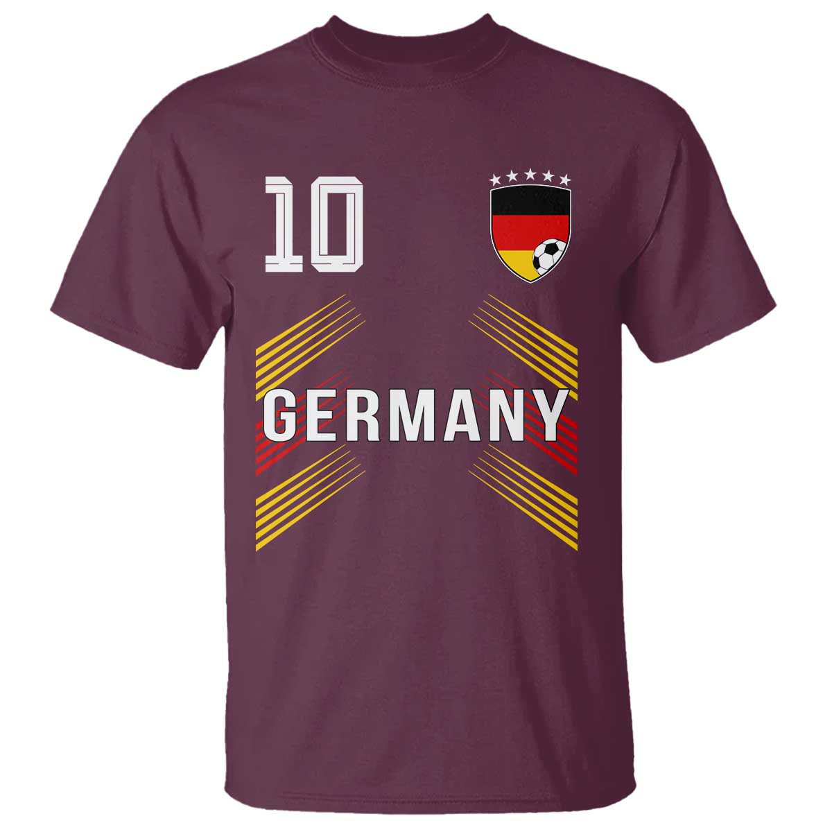 Germany Soccer Sports Graphic Number 10 Jersey Style T Shirt Proud German Football Fans Game Day Pride