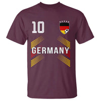 Germany Soccer Sports Graphic Number 10 Jersey Style T Shirt Proud German Football Fans Game Day Pride
