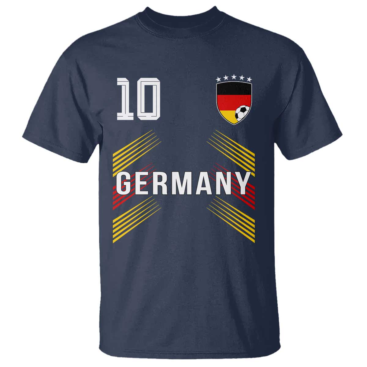 Germany Soccer Sports Graphic Number 10 Jersey Style T Shirt Proud German Football Fans Game Day Pride