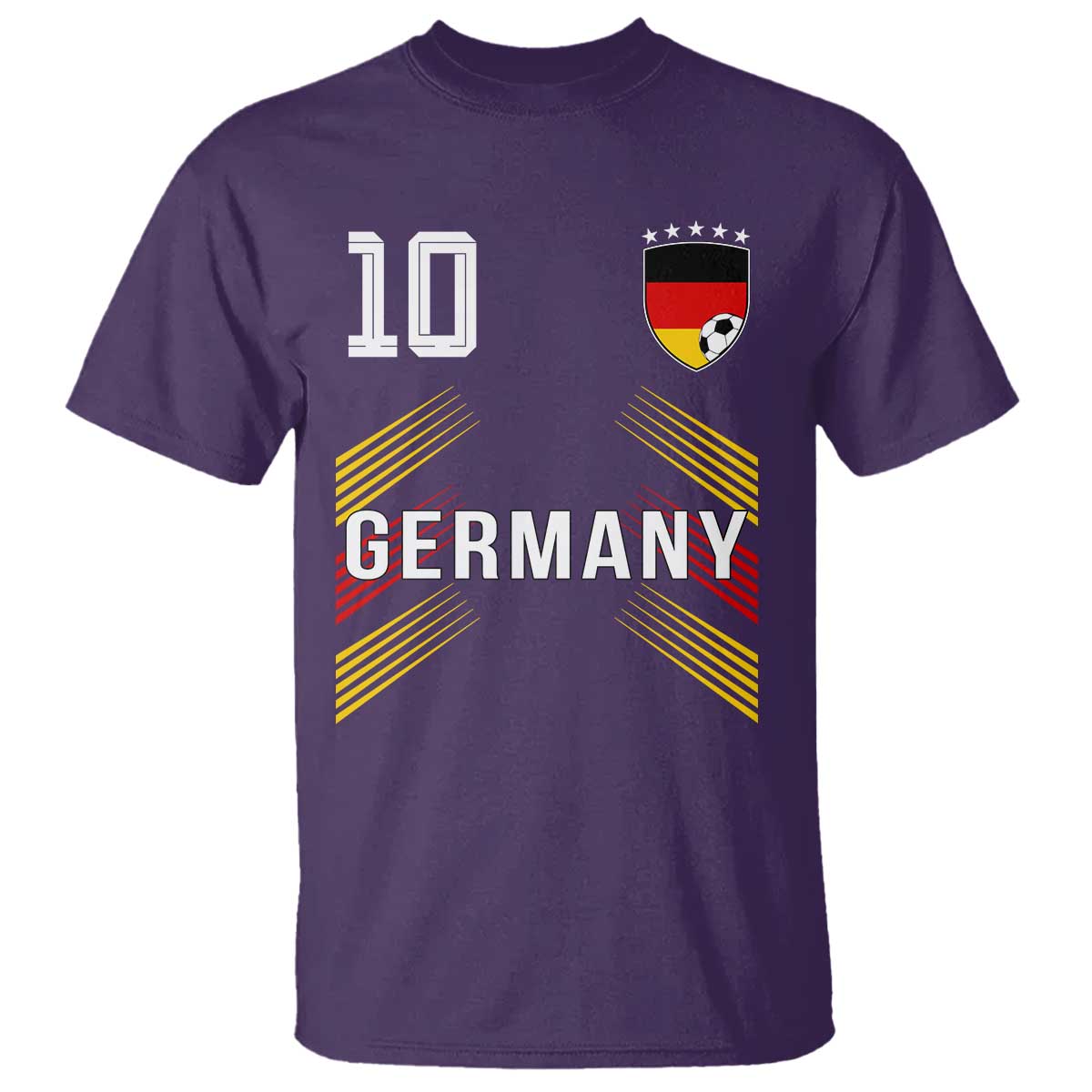 Germany Soccer Sports Graphic Number 10 Jersey Style T Shirt Proud German Football Fans Game Day Pride