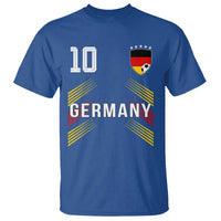 Germany Soccer Sports Graphic Number 10 Jersey Style T Shirt Proud German Football Fans Game Day Pride