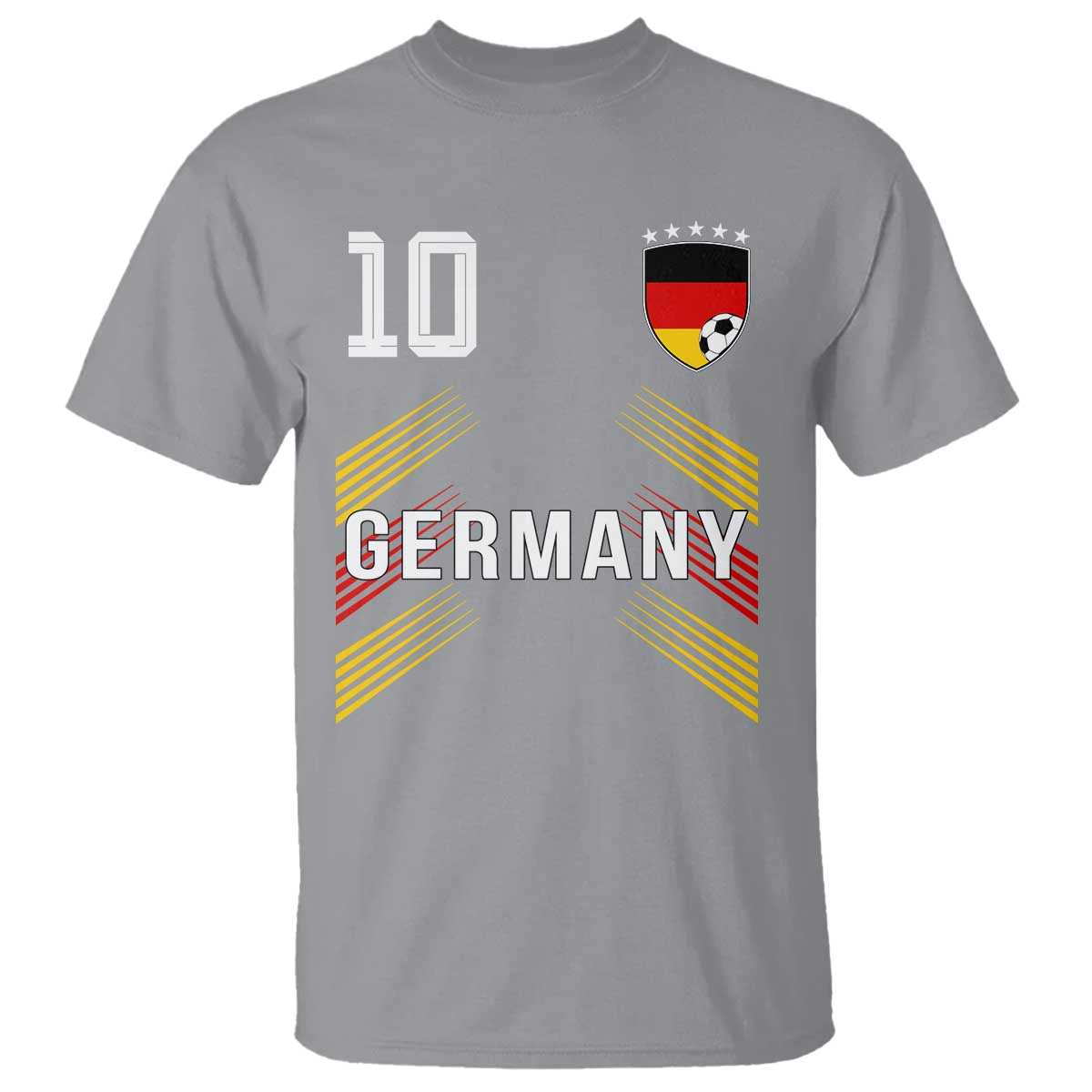 Germany Soccer Sports Graphic Number 10 Jersey Style T Shirt Proud German Football Fans Game Day Pride