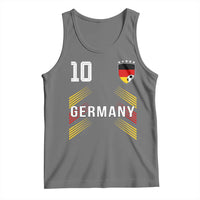 Germany Soccer Sports Graphic Number 10 Jersey Style Tank Top Proud German Football Fans Game Day Pride