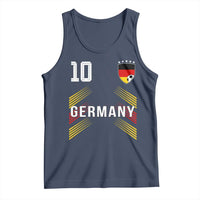 Germany Soccer Sports Graphic Number 10 Jersey Style Tank Top Proud German Football Fans Game Day Pride