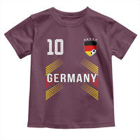Germany Soccer Sports Graphic Number 10 Jersey Style Toddler T Shirt Proud German Football Fans Game Day Pride