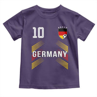 Germany Soccer Sports Graphic Number 10 Jersey Style Toddler T Shirt Proud German Football Fans Game Day Pride