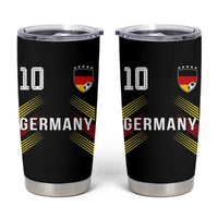 Germany Soccer Sports Graphic Number 10 Jersey Style Tumbler Cup Proud German Football Fans Game Day Pride