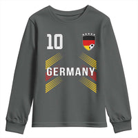 Germany Soccer Sports Graphic Number 10 Jersey Style Youth Sweatshirt Proud German Football Fans Game Day Pride