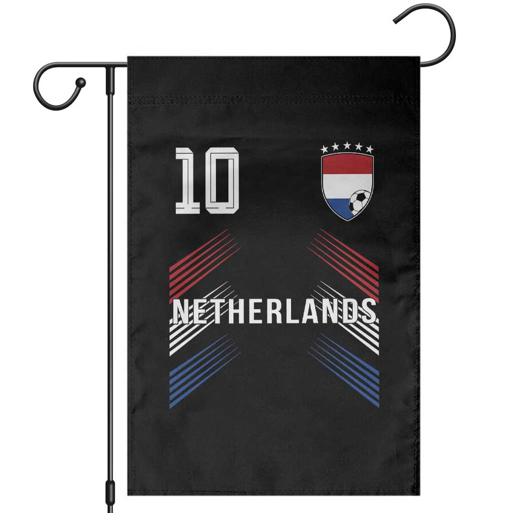 Netherlands Soccer Sports Graphic Number 10 Jersey Style Garden Flag Proud Nederlands Holland Football Fans Game Day Pride