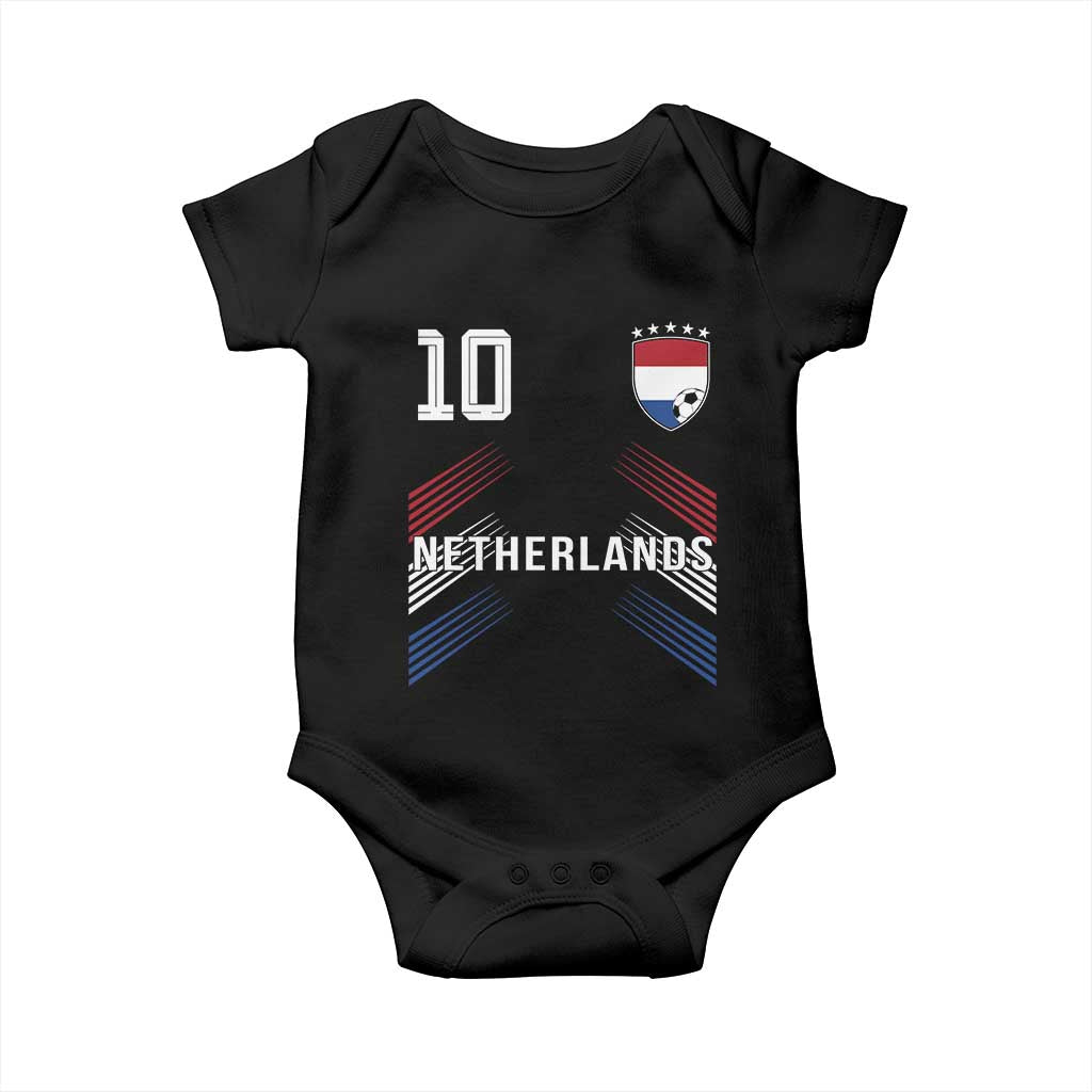 Netherlands Soccer Sports Graphic Number 10 Jersey Style Baby Onesie Proud Nederlands Holland Football Fans Game Day Pride