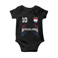 Netherlands Soccer Sports Graphic Number 10 Jersey Style Baby Onesie Proud Nederlands Holland Football Fans Game Day Pride